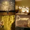 Small lantern flashing light string starry dormitory decoration Net red girl heart room bedroom decoration LED star light
