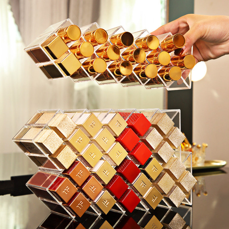 Lipstick containing box Dogs anti-dust mesh Red Girl Heart Desktop Cosmetic Containing Box Finishing Lipstick