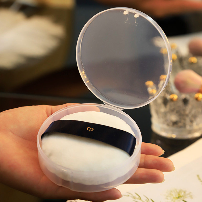 CPB powder puff box empty box air cushion powder puff distribution box plastic transparent honey powder flutter storage box large portable