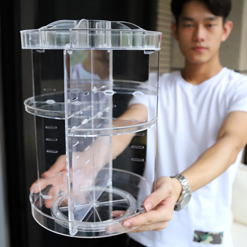 Net Red Cosmetics Containing Box Table Top Shelf Rotary Acrylic Makeup table lipstick red skin-care products finishing with beauty makeup