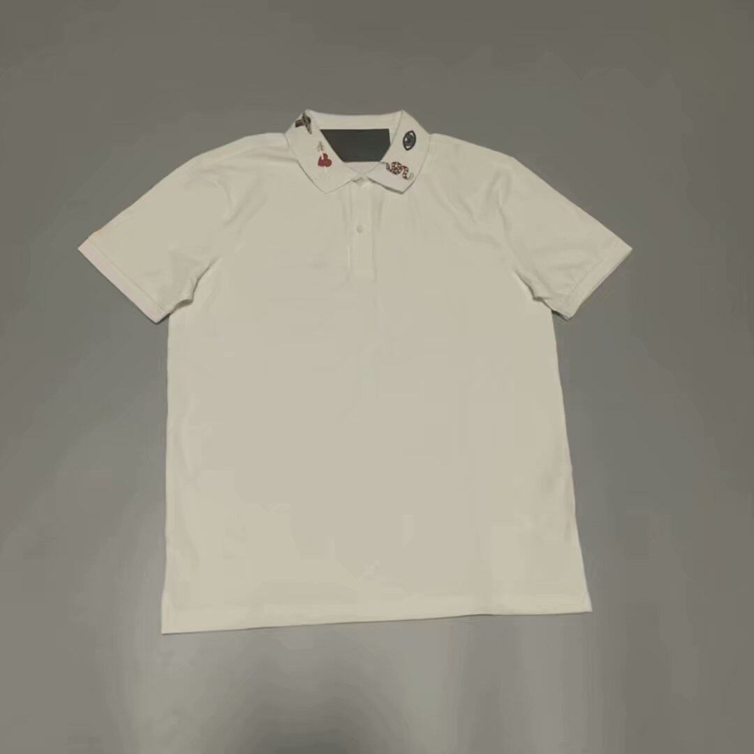 Small Snake Cut with a nice texture nice pure cotton men's body upturned short sleeves polo shirt Summer short T