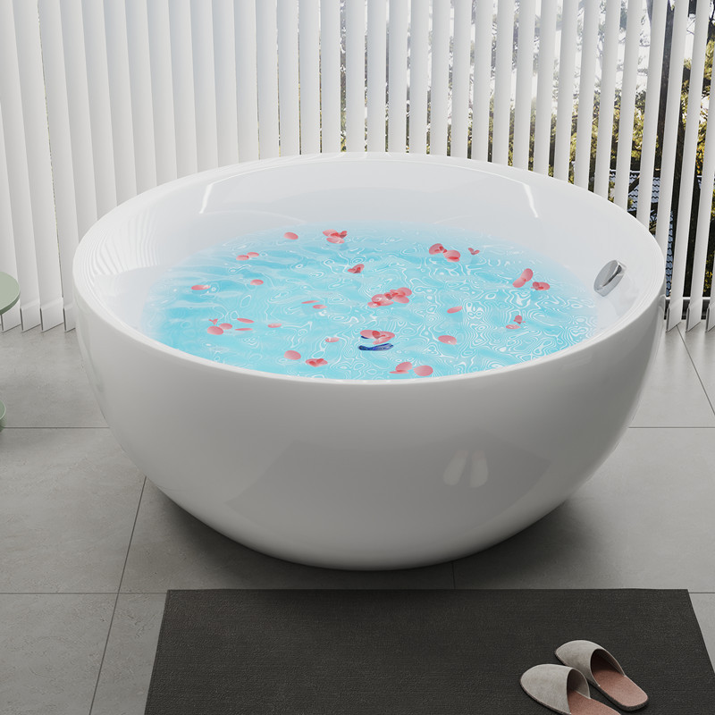 Acrylic Round Bathtub Double Independent Hotel B&B Massage Bathtub 1.2 1.35 1.5 1.6m