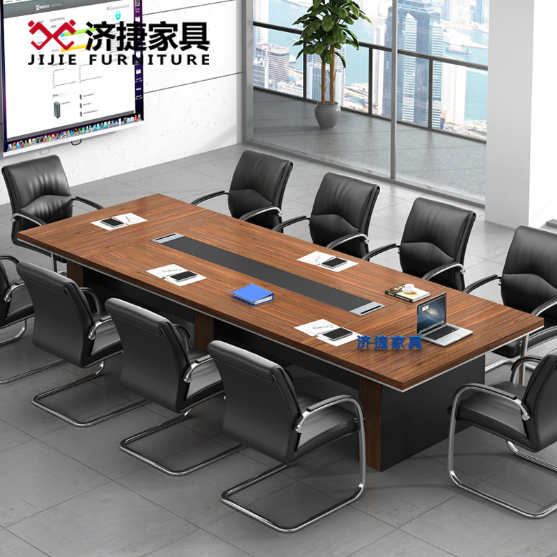 Office furniture conference room large conference table long table simple modern panel desk negotiation table table and chair combination