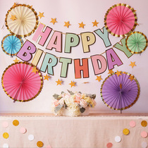 ins hot sell hot gold folding paper fan birthday party laflower suit childrens background wall arrangement decorations