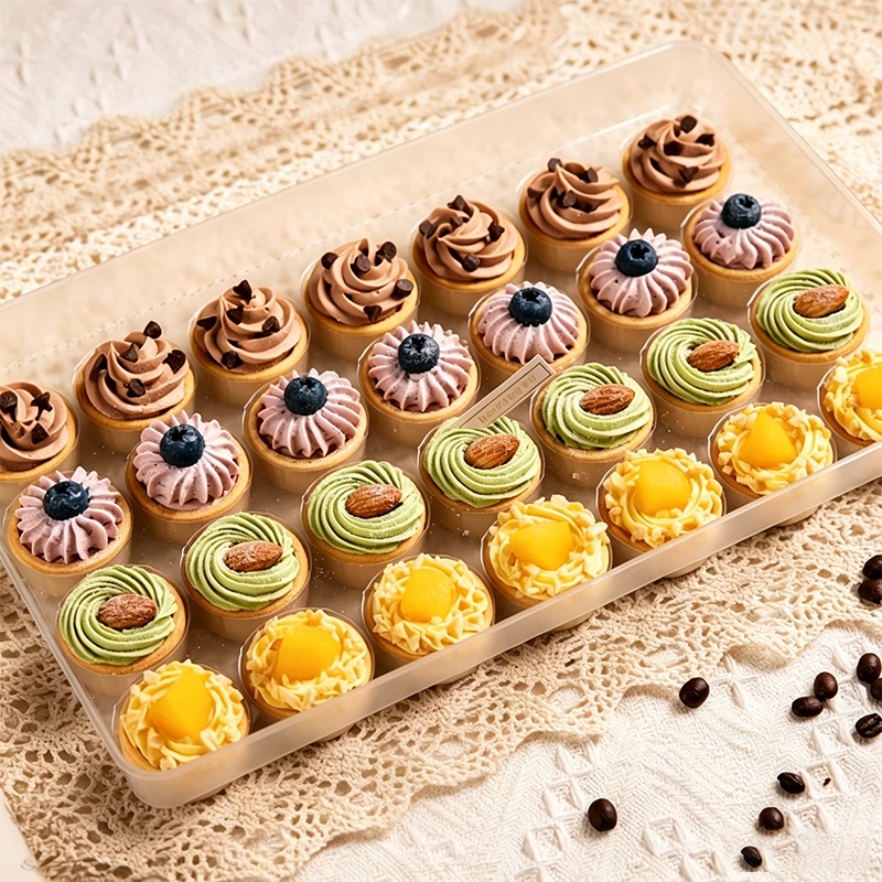 Four-Piece Blueberry Chocolate Orange Matcha Cheese Tart Mini Cake Snack Cake Ready-To-Eat Afternoon Tea Dessert
