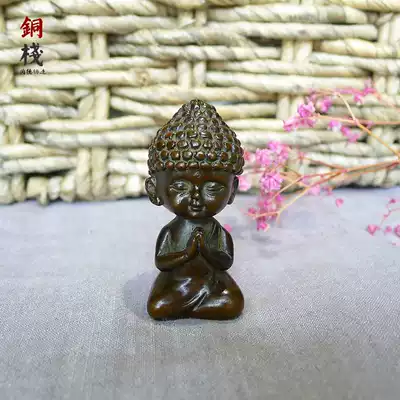 Special price solid copper sand boy Buddha statue ornaments