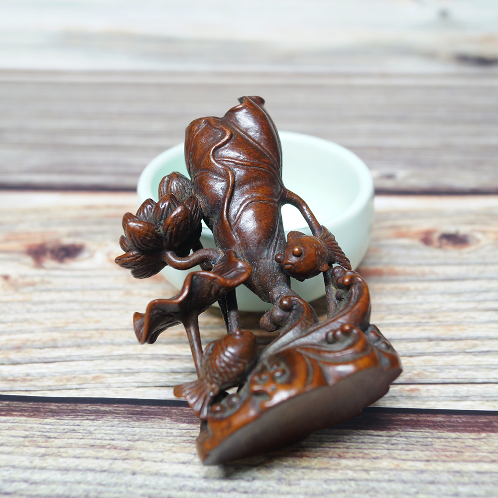 Su working hand for fish play Hodeo copper tea darling tea with tea worm tea Doug line incense stove copper town paper desk special price-Taobao