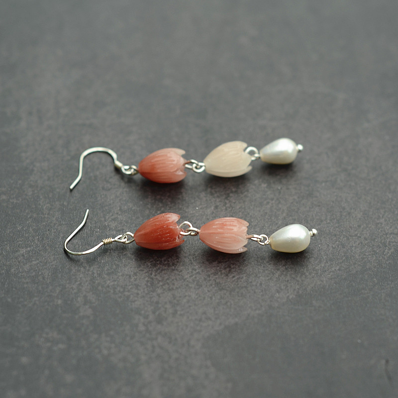 Sweet Temperament Queen Beet Earrings Earrings Earrings Woman Temperament Long Version Mesh Red Ear Needle Advanced Sensation 2019 New Tide Ear Accessories