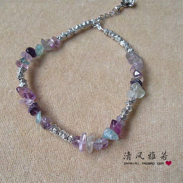 Tự nhiên citrine tourmaline bột tinh thể garnet citrine fluorite olivine thạch anh hoa vòng chân vòng hoa - Vòng chân lắc chân nữ pnj
