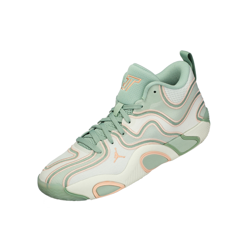 Jordan Tatum 3 Ep Comfortable and Versatile Shock-Absorbing Practical Basketball Shoes for Men in White and Green Fz6601-600