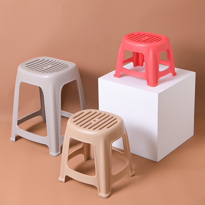 Jubilee Dragon Plastic Stools Home Stackable Dining Table And Chairs Brief Modern Thickening Adult High Stool Non-slip Small Bench