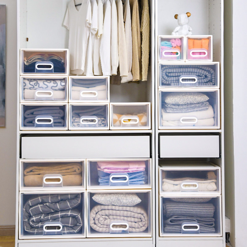 Jubilee Dragon Drawer-Type Gap Containing Cabinet Home Plastic Transparent Containing Box Clothes Finishing Box Lockers