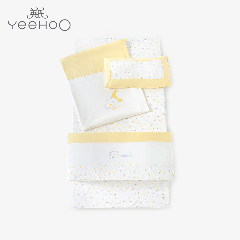 British children's bedding kit crib bed pillow quilt cover fitted sheet big bed bag 164507