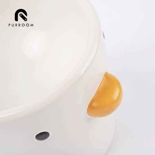 Оригинальная керамическая цыпочка кошачья чаша с наклонным ртом плюс профилактика высоты черного подбородка для защиты шейного отдела позвоночника