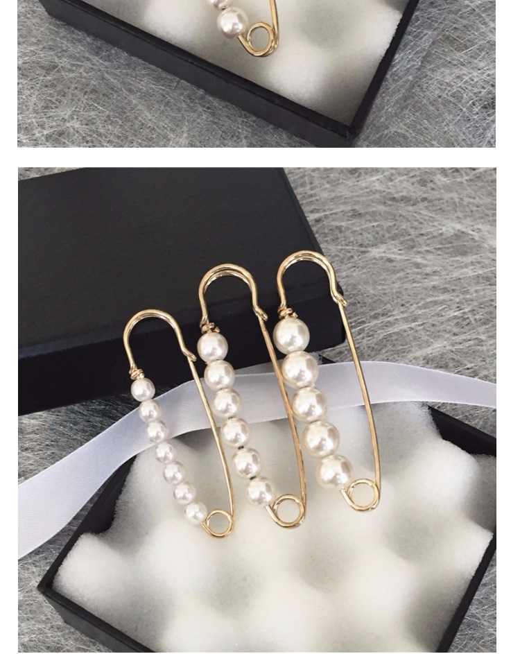Phụ kiện trâm Hàn Quốc áo len đơn giản áo len cardigan khí chất ngọc trai thời trang hoang dã khóa clip trang sức huy hiệu cài balo