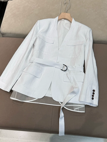 Шелковый комплект, пиджак классического кроя, дизайнерский ремень, куртка, штаны, Италия, V-образный вырез, тренд сезона, свободный прямой крой