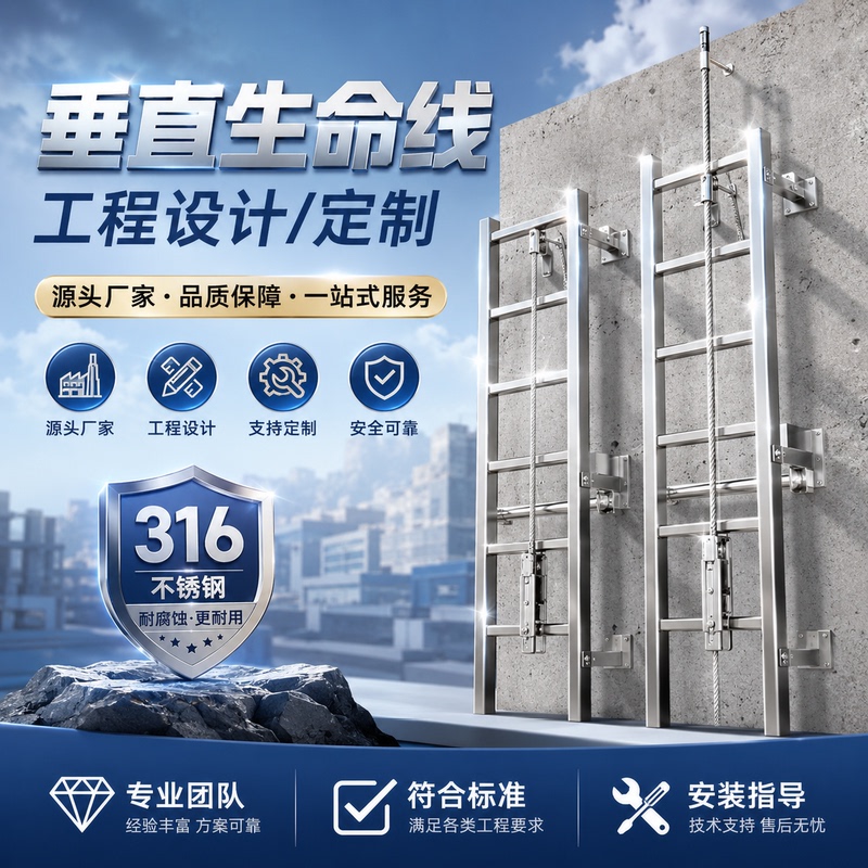 Ladder Vertical Lifeline Anti-Fall Device Accessories Manufacturer, Fall Arresters, Tensioners, High-Altitude Work Accessories Manufacturer