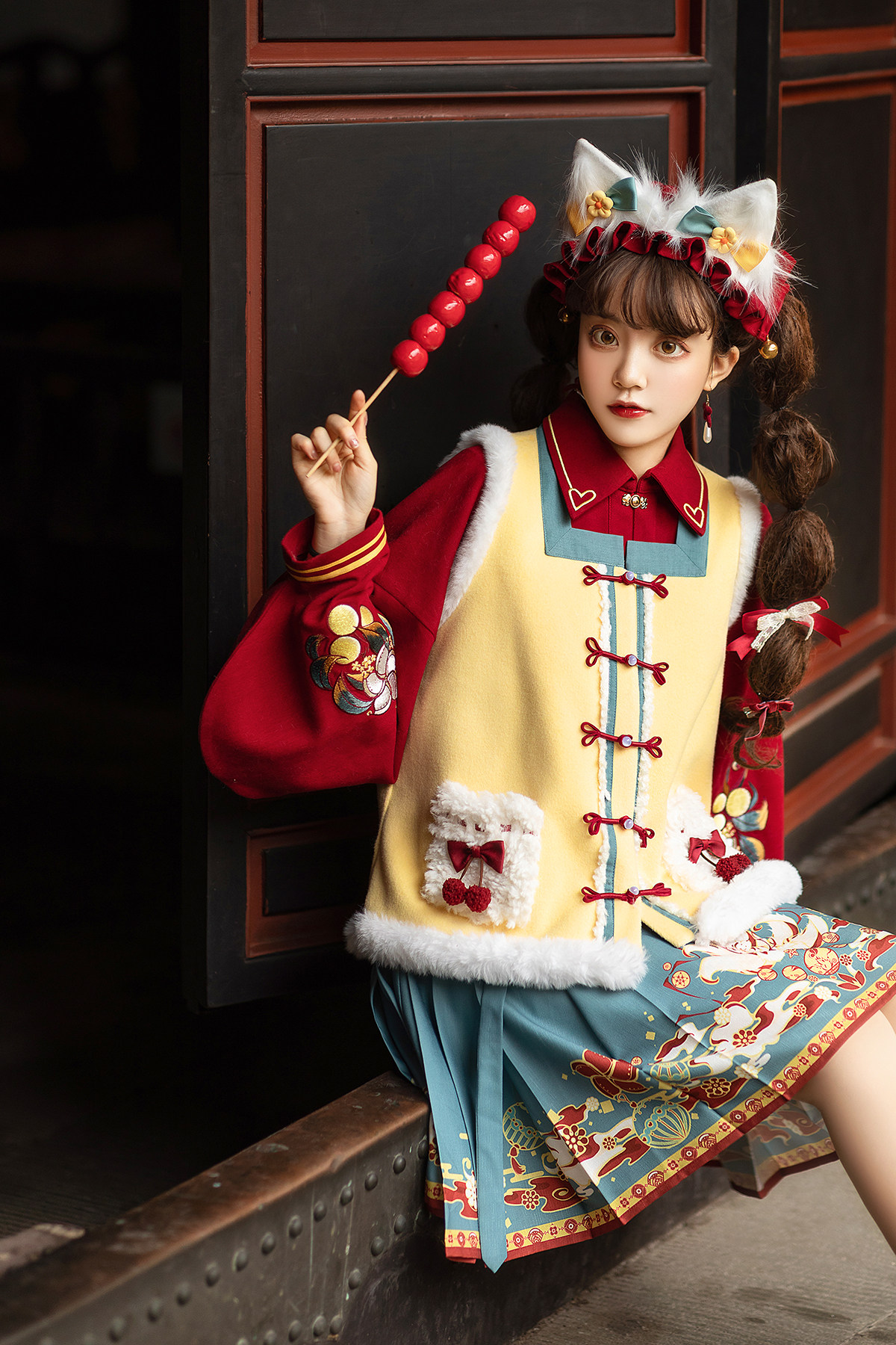 jk制服加工定制 小年兽 汉元素新年套装拜年服  可奈奈原创 现货