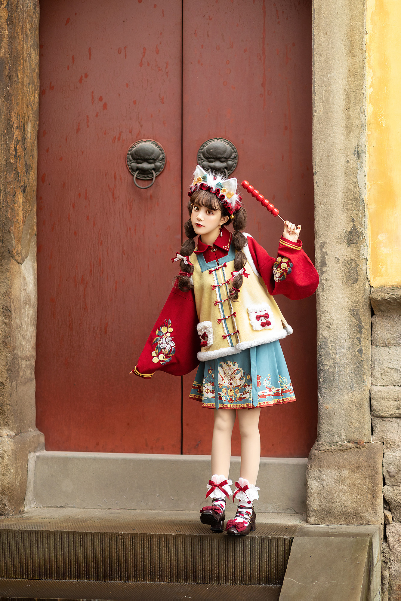 jk制服加工定制 小年兽 汉元素新年套装拜年服  可奈奈原创 现货