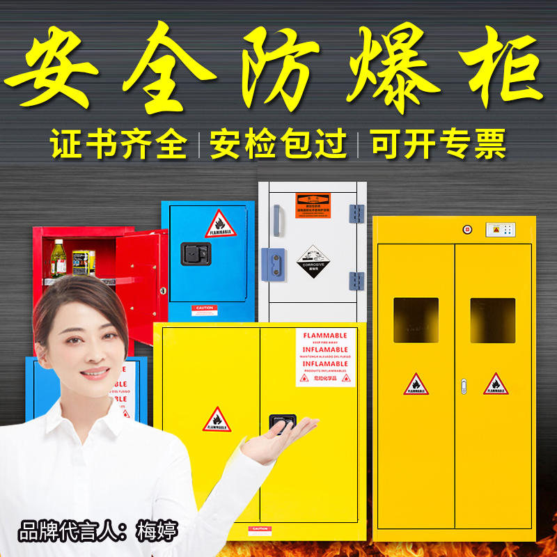 Full steel safety experiments Explosion-proof cabinet Gas Cylinder Cabinet Chemicals Storage Safety Cabinet Acid Base Reagent PP Cabinet