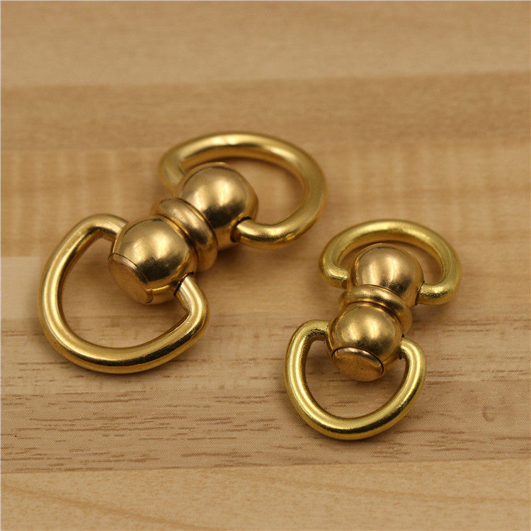 Brass figure 8 ring rotation 8 figure 8 buckle direction turn ring bag accessories keychain pendant handmade leather accessories