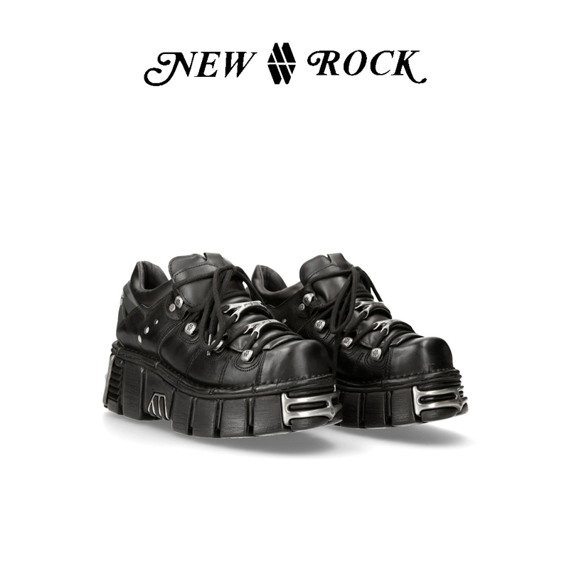 Newrock Spanish Trendy Brand Retro Punk Trendy Metal Platform Low-Top Shoes Street Style Trendy Shoes Internet Celebrity Style