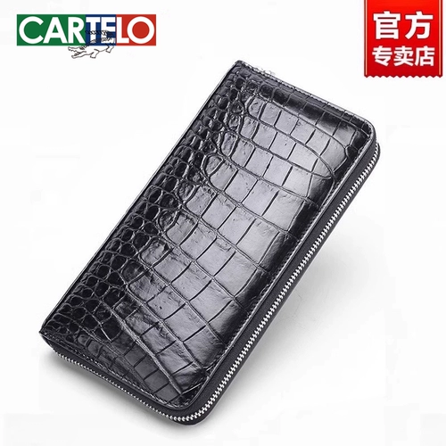 Длинный импортный бумажник, маленькая сумка клатч с молнией, из натуральной кожи