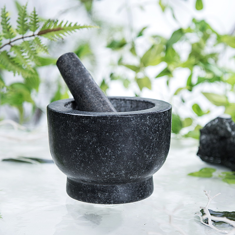 Garlic Mortar Son Stone Domestic Granite Garlic Clay Instrumental Spice Grinding Machine Kitchen Manual Mashing Jar Press Garlic stone mortar