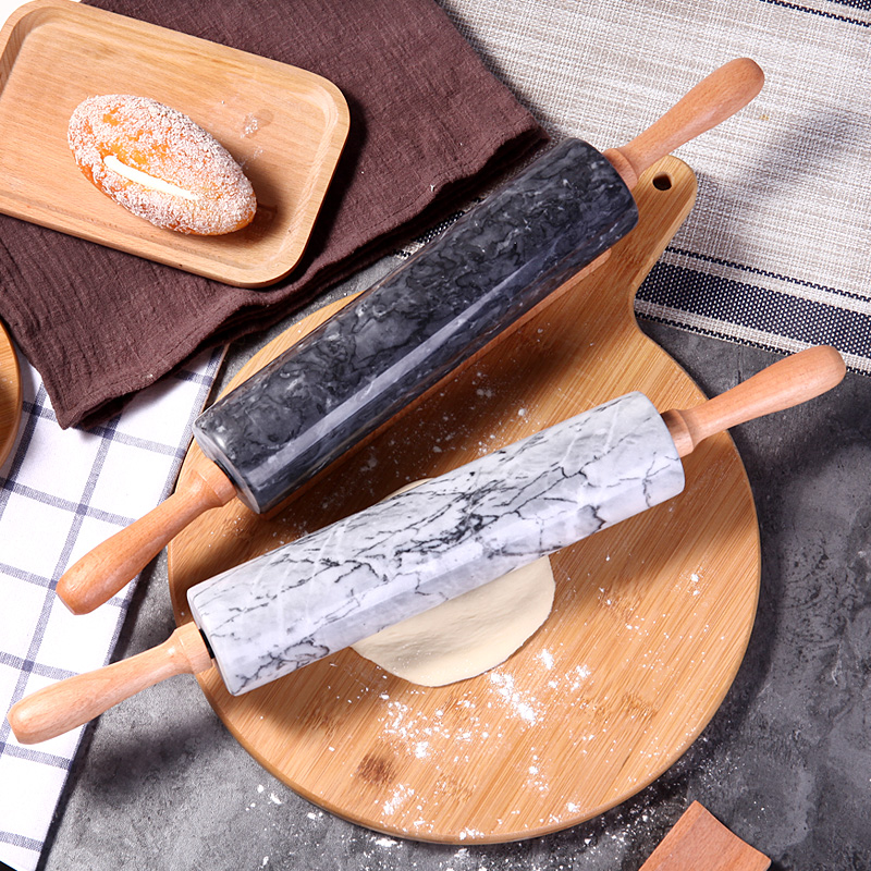 Rolling pin Solid wood dumpling skin Household large roller baking roller Noodle stick Marble hammer rolling stick