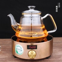 Heat-resistant glass teapot All-glass teapot Black Tea Puer teapot Electric ceramic stove boiling bubble teapot