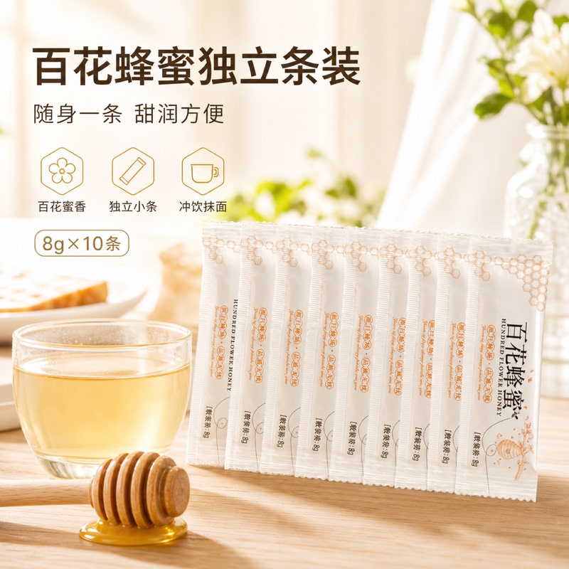 Pure and Authentic Flower Honey, Natural and Unadulterated, Individually Packaged, Acacia Honey, Lemon Tea Syrup, for Drinking with Water Pure and Authentic Flower Honey, Natural and Unadulterated, Individually Packaged, Acacia Honey, Lemon Tea Syrup, for Drinking with Water