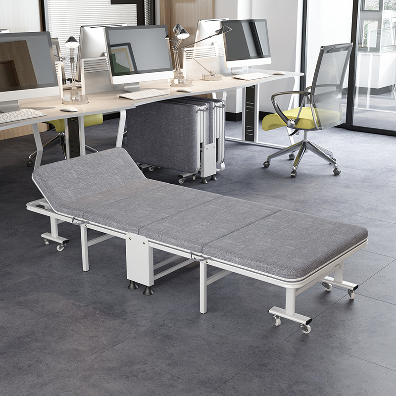 Four-fold bed Office folding bed Single bed Home lunch break bed Nap bed Escort bed Hard board bed Hotel extra bed