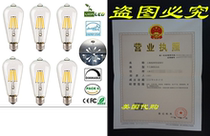 PACK of 6 LED Vintage Edison Light Bulbs Dimmable 6W Clear