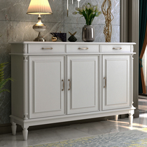 Eurostyle Solid Wood Shoes Cabinet Cream Wind Home Doorway Storage Cabinet Modern Minima Large Capacity Containing Cabinet Suxuan Cabinet