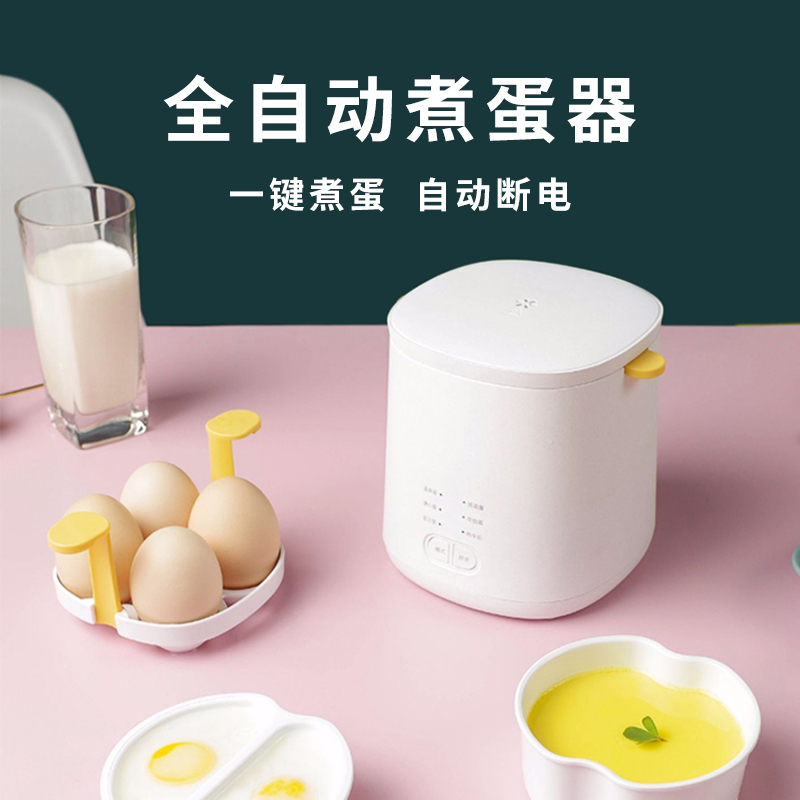Mini egg cooker household small 2 hot spring eggs, fully automatic power off timing 1 person artifact egg steamer