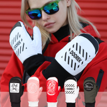 18 mushroom head DOOREK new mens and womens snowboard gloves cowhide palm skier stuffy 5 colors