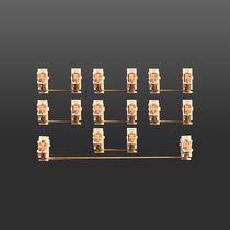 Mengmoda Tao Yao (pink) and mint (cyan) gold-plated steel plate positioning satellite axis