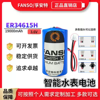 Fuante ER34615H-2 Gas Meter Turbine Flowmeter GPS Positioning Alarm No. 1 3 6v Lithium Battery Pack