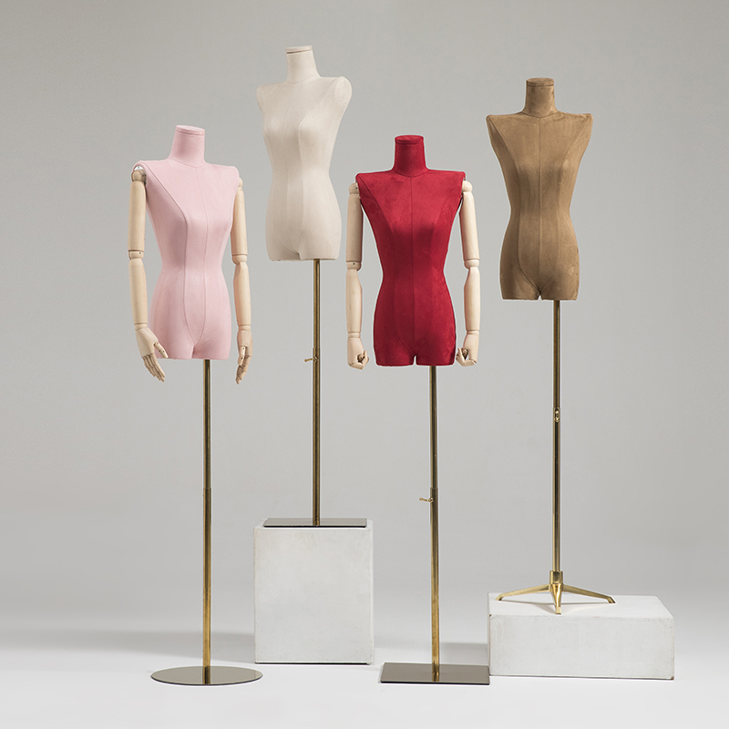 Korean Version Flat Shoulder Model Props Women's Half Body Dress Shop Women's Clothing Shop Window Show Shelf Full Body Bench Model Shelf
