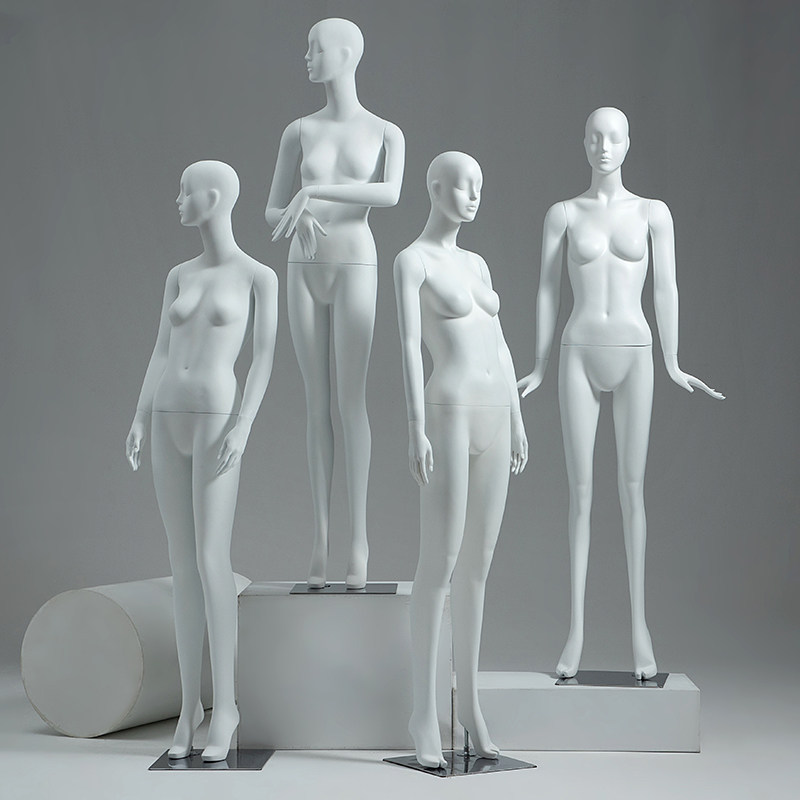 High-end clothing store female model props full body model shelf women's fake body window display stand human table