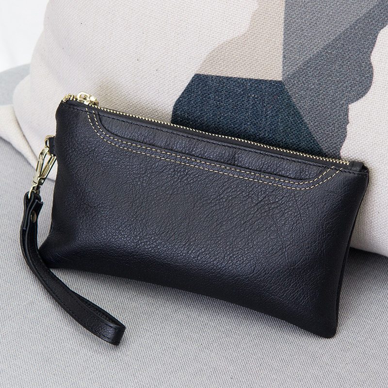 Ruofeng hand wallet female small bag 2022 new trendy leather fashion all-match mini top layer cowhide hand bag