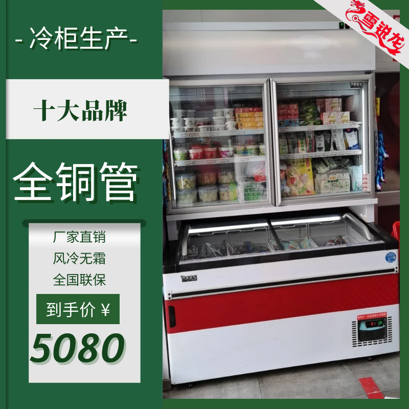 Convenience store upright frozen primary-secondary cabinet Commercial air-cooled frost-free frosty drinks refrigerated cabinet ice cream ice-cream freezer freezer