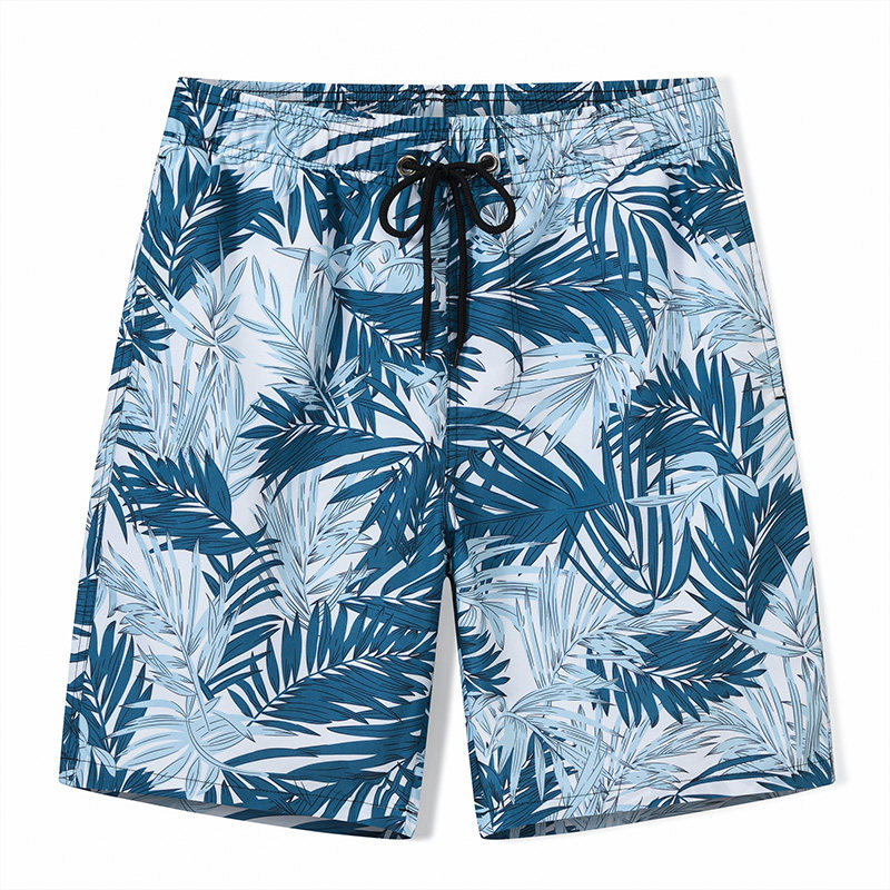 home daily Beach pants Men's quick-drying can go into the water five-point pants loose seaside shorts anti-embarrassment swimming trunks