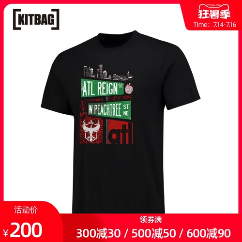 Спортивная летняя черная футболка, короткий рукав, круглый воротник