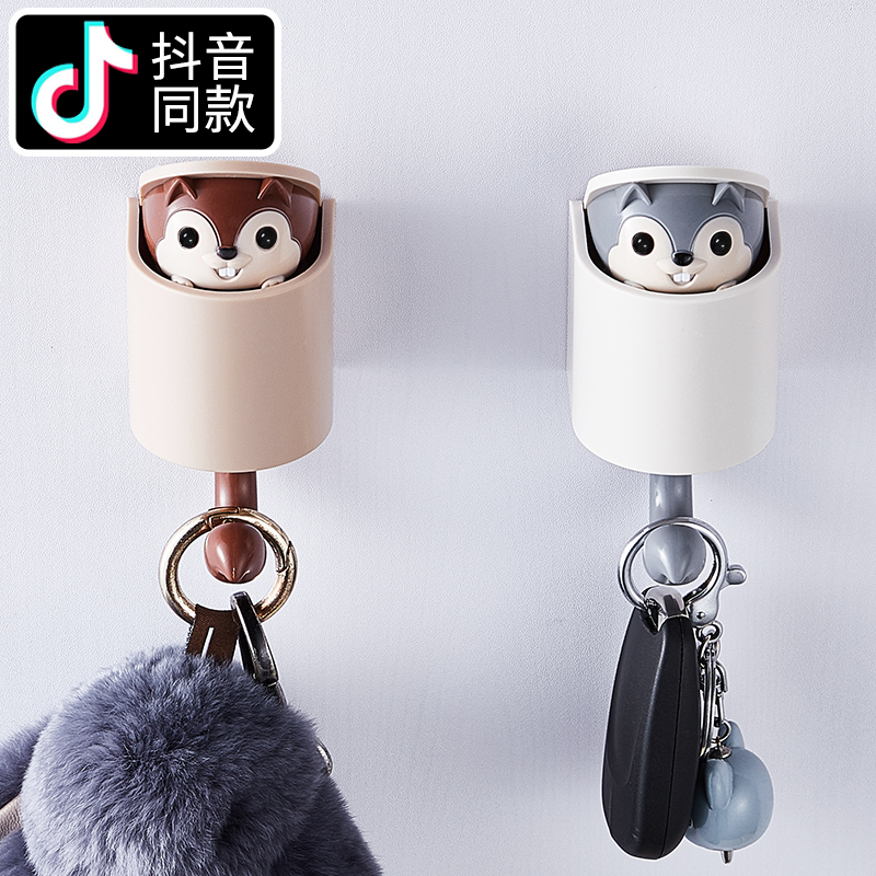 Creative in door opening key containing hanging wall-hanging door rear entrance hook Hook Hook Bedroom Wall Girl in the house
