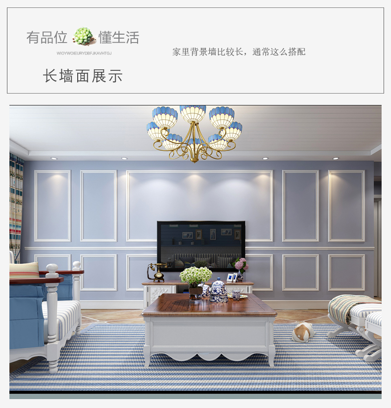 smart tivi samsung Huasheng phòng khách gỗ rắn dòng TV nền tường viền tường bảng điều khiển trang trí hộp đúc thạch cao trắng châu Âu - TV tv sony 55 inch