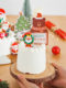 Christmas Tree Cake Decoration Small Inserts Ornaments Toppers Baking Paper Cups Santa Claus Merry Bowl