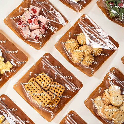 Упаковочный пакет для печенья, снежинка, печенье, прозрачный пакет на молнии, бумажный пакет для выпечки, конфеты, нуга, индивидуальный маленький