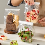 Упаковочный пакет со снежинками, пакет для печенья, ирис, нуга, упаковка для выпечки, конфеты, печенье, закуски, еда, сумка на молнии