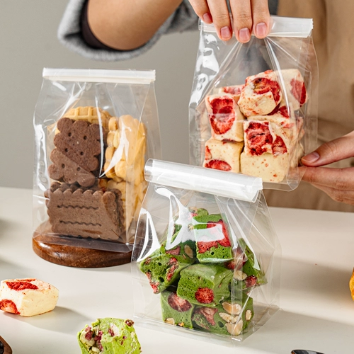 Упаковочный пакет со снежинками, пакет для печенья, ирис, нуга, упаковка для выпечки, конфеты, печенье, закуски, еда, сумка на молнии